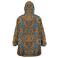 Tribal Earth African Ankara Pattern Wearable Blanket Hoodie