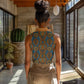 Tribal Earth African Ankara Pattern Women Sleeveless Polo Shirt