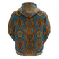 Tribal Earth African Ankara Pattern Zip Hoodie
