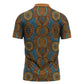 Tribal Earth African Ankara Pattern Zipper Polo Shirt