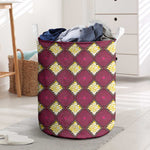 Ruby Gold African Ankara Pattern Laundry Basket
