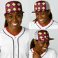 Ruby Gold African Ankara Pattern Baseball Net Cap