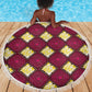 Ruby Gold African Ankara Pattern Beach Blanket