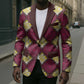 Ruby Gold African Ankara Pattern Blazer