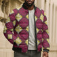 Ruby Gold African Ankara Pattern Bomber Puffer Jacket