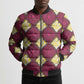 Ruby Gold African Ankara Pattern Bomber Puffer Jacket