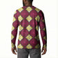 Ruby Gold African Ankara Pattern Button Sweatshirt