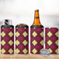 Ruby Gold African Ankara Pattern 4 in 1 Can Cooler Tumbler