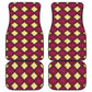 Ruby Gold African Ankara Pattern Car Mats