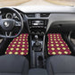 Ruby Gold African Ankara Pattern Car Mats