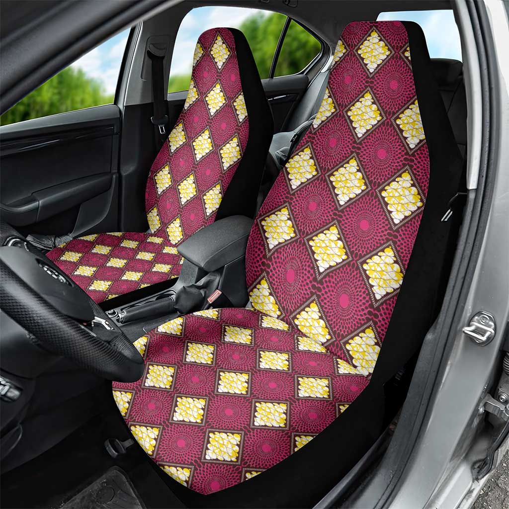 Ruby Gold African Ankara Pattern Car Seat Cover