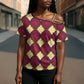 Ruby Gold African Ankara Pattern Cross Shoulder Shirt