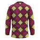 Ruby Gold African Ankara Pattern Hockey Jersey