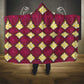 Ruby Gold African Ankara Pattern Hooded Blanket