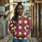 Ruby Gold African Ankara Pattern Hoodie