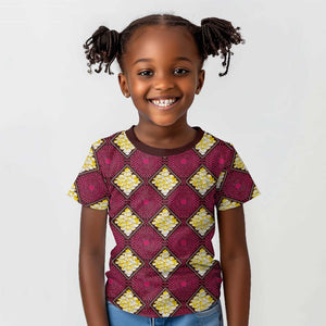 Ruby Gold African Ankara Pattern Kid T shirt