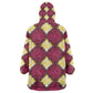 Ruby Gold African Ankara Pattern Kid Wearable Blanket Hoodie