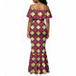 Ruby Gold African Ankara Pattern Mermaid Dress