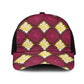 Ruby Gold African Ankara Pattern Mesh Trucker Cap