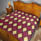 Ruby Gold African Ankara Pattern Quilt