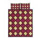 Ruby Gold African Ankara Pattern Quilt Bed Set