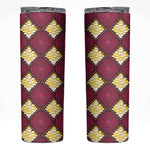 Ruby Gold African Ankara Pattern Skinny Tumbler