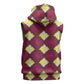 Ruby Gold African Ankara Pattern Sleeveless Hoodie