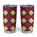 Ruby Gold African Ankara Pattern Tumbler Cup