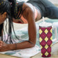 Ruby Gold African Ankara Pattern Tumbler With Handle