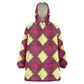 Ruby Gold African Ankara Pattern Wearable Blanket Hoodie
