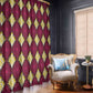 Ruby Gold African Ankara Pattern Window Curtain