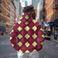Ruby Gold African Ankara Pattern Zip Hoodie