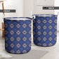 Indigo Diamond African Ankara Pattern Laundry Basket