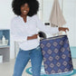 Indigo Diamond African Ankara Pattern Laundry Basket