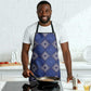 Indigo Diamond African Ankara Pattern Apron