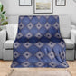 Indigo Diamond African Ankara Pattern Blanket