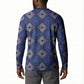 Indigo Diamond African Ankara Pattern Button Sweatshirt