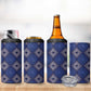 Indigo Diamond African Ankara Pattern 4 in 1 Can Cooler Tumbler