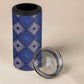 Indigo Diamond African Ankara Pattern 4 in 1 Can Cooler Tumbler