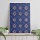 Indigo Diamond African Ankara Pattern Canvas Wall Art
