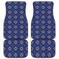 Indigo Diamond African Ankara Pattern Car Mats