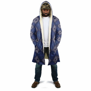 Indigo Diamond African Ankara Pattern Cloak
