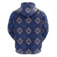 Indigo Diamond African Ankara Pattern Hoodie