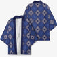Indigo Diamond African Ankara Pattern Kimono
