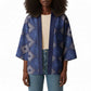 Indigo Diamond African Ankara Pattern Kimono