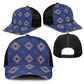 Indigo Diamond African Ankara Pattern Mesh Trucker Cap