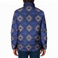 Indigo Diamond African Ankara Pattern Padded Jacket