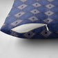 Indigo Diamond African Ankara Pattern Pillow Cover
