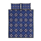 Indigo Diamond African Ankara Pattern Quilt Bed Set