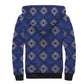 Indigo Diamond African Ankara Pattern Sherpa Hoodie